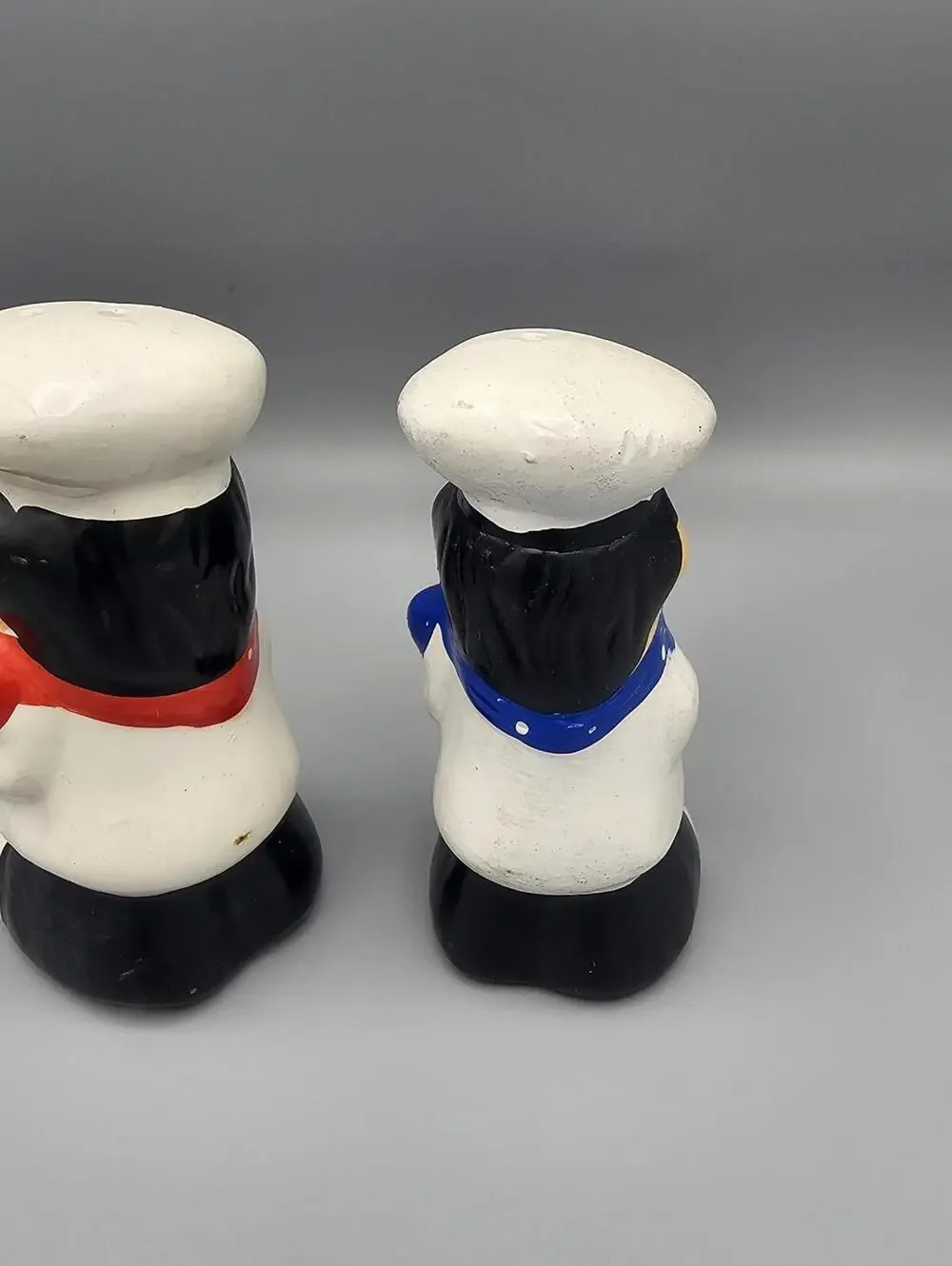 Vintage Ceramic Salt and Pepper Shaker Set Chef Figures
